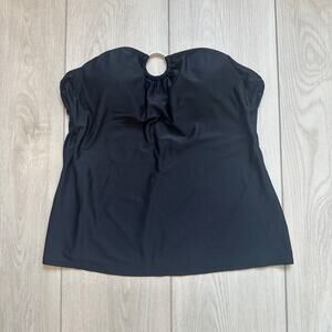 Black tube top tankini swim top strapless O-ring 8